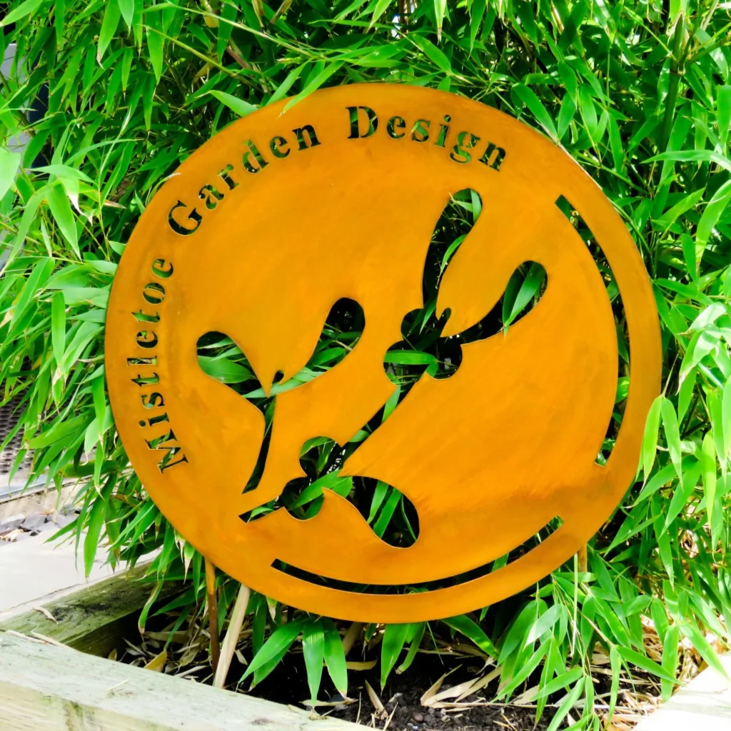 business sign made from corten steel